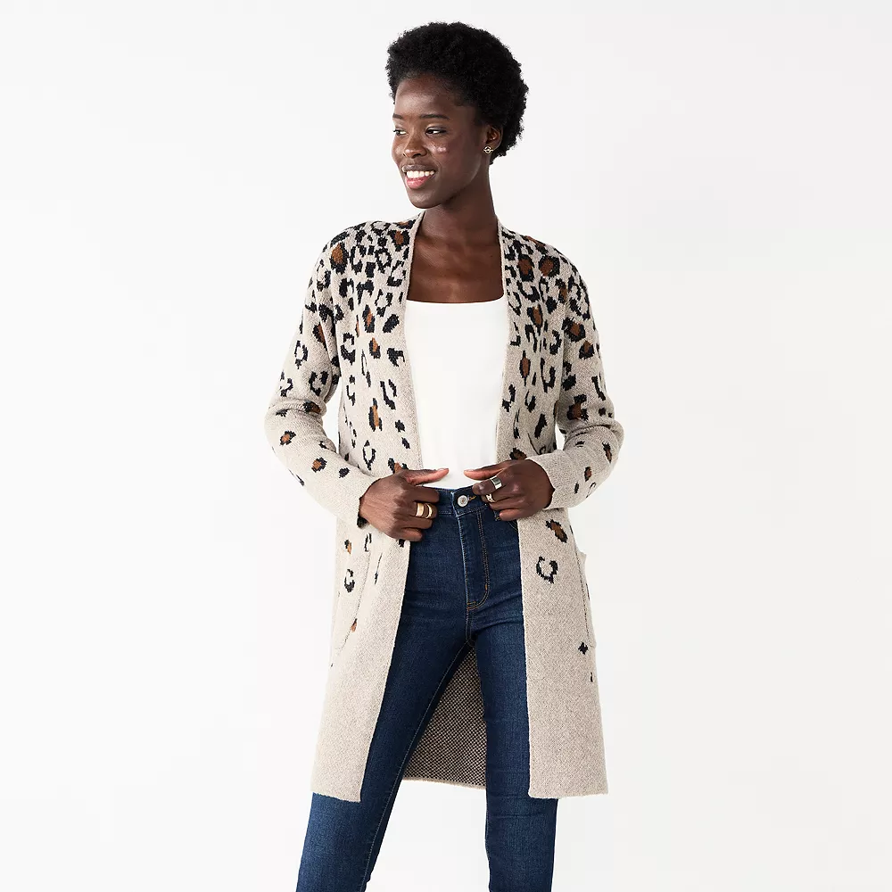 Women's Nine West Jacquard Long Cardigan 16 Women's Nine West Jacquard Long Cardigan - Image 14