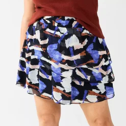 Plus Size Nine West Easy Ruffle Skirt