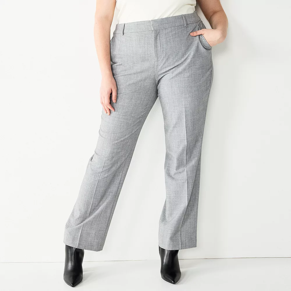 Plus Size Nine West Magic Waist Barely Bootcut Pants 5 Plus Size Nine West Magic Waist Barely Bootcut Pants - Image 3