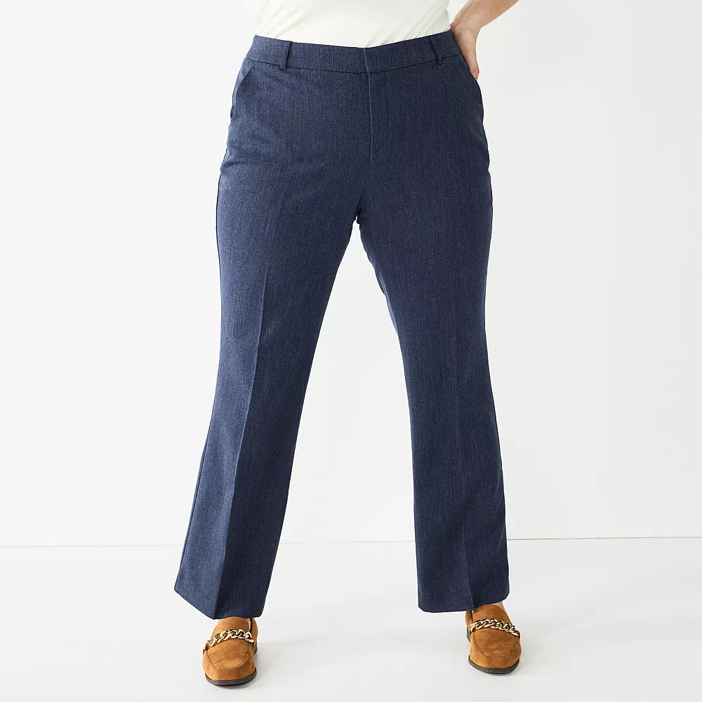 Plus Size Nine West Magic Waist Barely Bootcut Pants 4 Plus Size Nine West Magic Waist Barely Bootcut Pants - Image 2