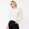 Women's Nine West Pleat Sleeve Crewneck Top -Nine West shop 5696752 Daisy Dew
