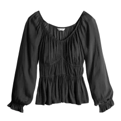 Women's Nine West Long Sleeve Sweetheart Peplum Top -Nine West shop 5697209 ALT5
