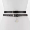 Women's Nine West 2-for-1 Roller Buckle Logo Belt Set