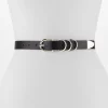 Women's Nine West Triple D Ring Belt -Nine West shop 5699458 Black Silver
