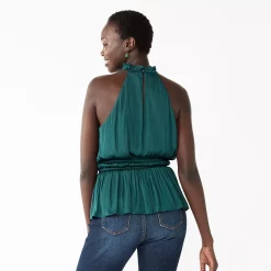 Women's Nine West Sleeveless Pleated Peplum Top -Nine West shop 5699803 ALT