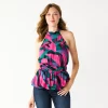Women's Nine West Sleeveless Pleated Peplum Top 1 Women's Nine West Sleeveless Pleated Peplum Top -Nine West shop 5699803 Pink Abstract