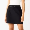 Women's Nine West Self Belt Mini Skirt