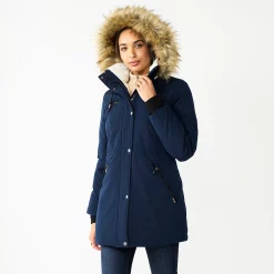 Women's Nine West Hooded Sherpa & Quilted Puffer Coat 9 Women's Nine West Hooded Sherpa & Quilted Puffer Coat -Nine West shop 5725589 Blue