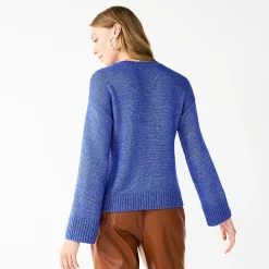 Women's Nine West Patterned Crewneck Sweater -Nine West shop 5731865 ALT