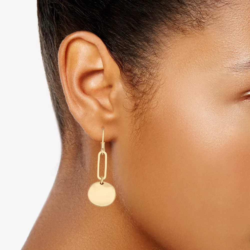 Nine West Gold Tone Wavy Double Drop Earrings 4 Nine West Gold Tone Wavy Double Drop Earrings - Image 2