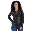 Women's Nine West Faux-Leather Biker Jacket 2 Women's Nine West Faux-Leather Biker Jacket -Nine West shop 5766199 Black