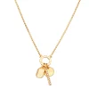 Nine West Gold Tone Simulated Crystal Charm Necklace -Nine West shop 5770332