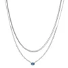 Nine West Two Layer Oval Gem Simulated Crystal Necklace -Nine West shop 5770736