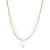 Nine West Multi-Row Initial "E" Pendant Necklace -Nine West shop 5771505