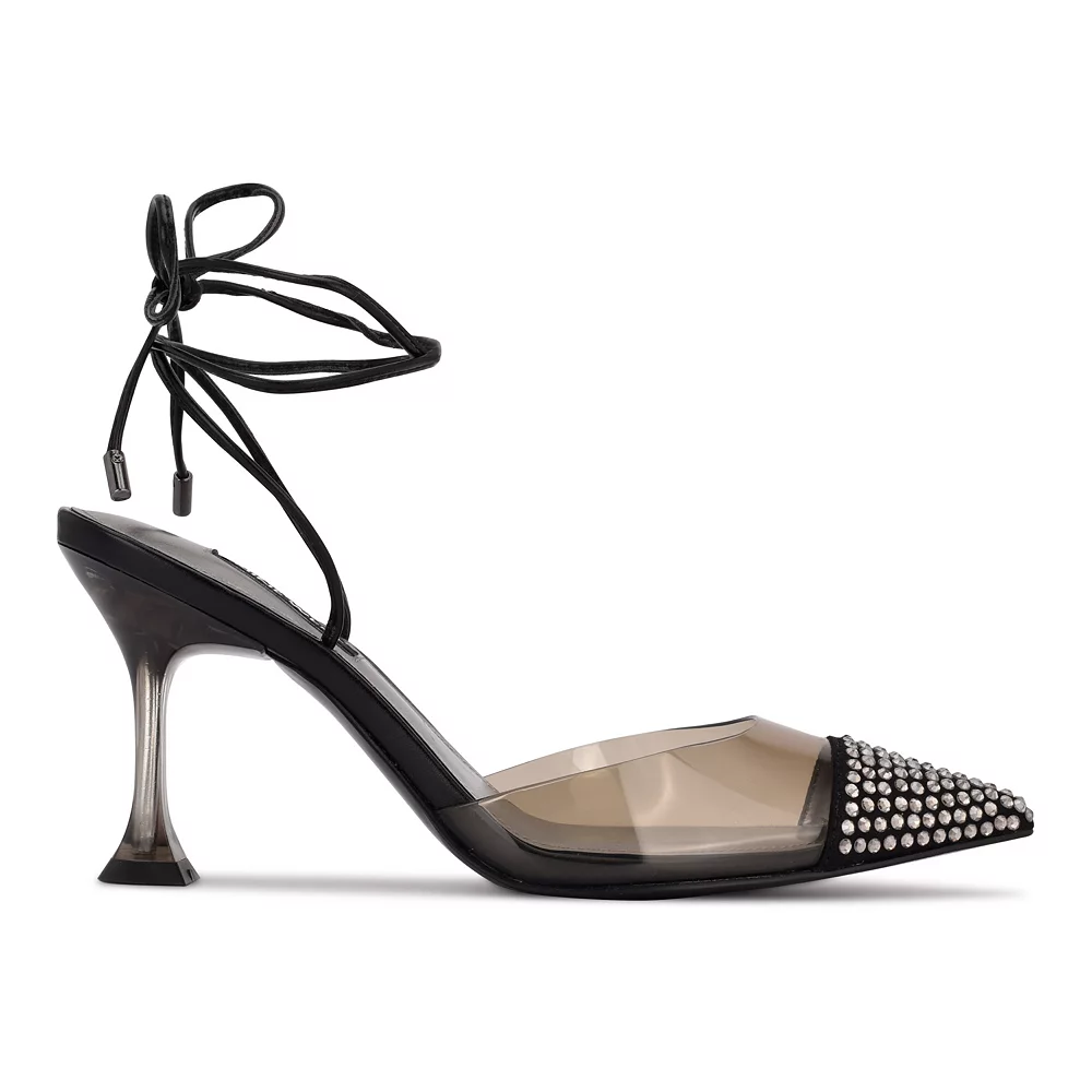 Nine West Haina Women's Ankle Wrap Rhinestone High Heels 6 Nine West Haina Women's Ankle Wrap Rhinestone High Heels - Image 4