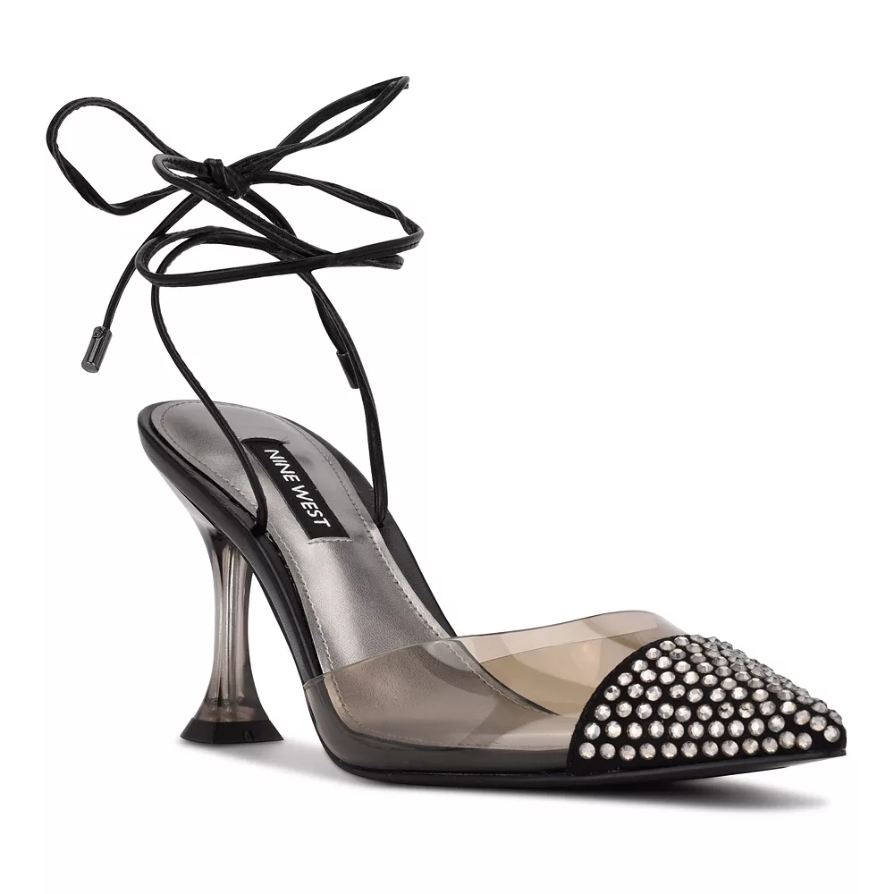 Nine West Haina Women's Ankle Wrap Rhinestone High Heels 5 Nine West Haina Women's Ankle Wrap Rhinestone High Heels - Image 3