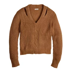 Women's Nine West Twist-Front Cutout Sweater -Nine West shop 5781498 ALT5