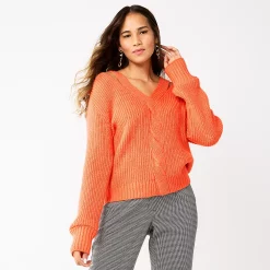 Women's Nine West Twist-Front Cutout Sweater -Nine West shop 5781498 Marine Coral