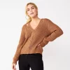 Women's Nine West Twist-Front Cutout Sweater 2 Women's Nine West Twist-Front Cutout Sweater -Nine West shop 5781498 Mocha Frosting