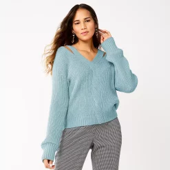 Women's Nine West Twist-Front Cutout Sweater -Nine West shop 5781498 Mystic Creek