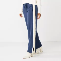 Women's Nine West Side-Stripe Wide-Leg Pants -Nine West shop 5787700 Resolute Blue