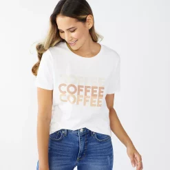 Women's Nine West Crewneck Graphic Tee -Nine West shop 5795642 Coffee Coffee