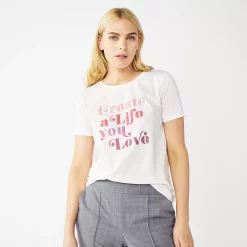 Women's Nine West Crewneck Graphic Tee -Nine West shop 5795642 Life You Love