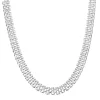 Nine West Silver Tone Metal Chain Collar Necklace