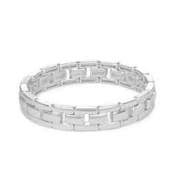 Women's Nine West Silver Tone Metal Chain Stretch Bracelet