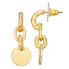 Nine West Gold Tone Drop Post Hoop Earrings 1 Nine West Gold Tone Drop Post Hoop Earrings -Nine West shop 5807345