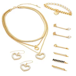 Nine West Gold Tone Simulated Pearl Linear Drop Earrings 7 Nine West Gold Tone Simulated Pearl Linear Drop Earrings -Nine West shop 5807423 ALT9