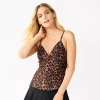 Women's Nine West Leopard Front-Wrap Tankini Top -Nine West shop 5807646