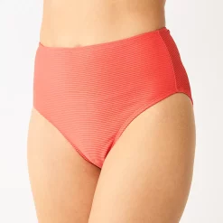 Women's Nine West High-Waisted Solid Swim Bottom