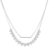 Nine West Silver Tone 2 Row Bar Cry Necklace 1 Nine West Silver Tone 2 Row Bar Cry Necklace -Nine West shop 5808020