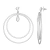 Nine West Silver Tone Simulated Crystal Orbital Earrings 2 Nine West Silver Tone Simulated Crystal Orbital Earrings -Nine West shop 5808028