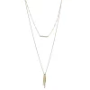Nine West Gold Tone Stick Pendant & Bar Layered Necklace -Nine West shop 5808109