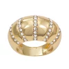 Nine West Gold Tone Simulated Crystal Domed Ring -Nine West shop 5808124