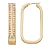 Nine West Gold Tone Drop Hoop Earrings 1 Nine West Gold Tone Drop Hoop Earrings -Nine West shop 5808131