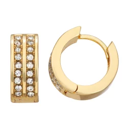 Nine West Gold Tone Huggie Hoop Earrings