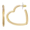 Nine West Gold Tone Layered Heart Hoop Earrings -Nine West shop 5808712