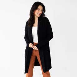 Women's Nine West Shawl Collar Cardigan -Nine West shop 5826042 Mineral Black