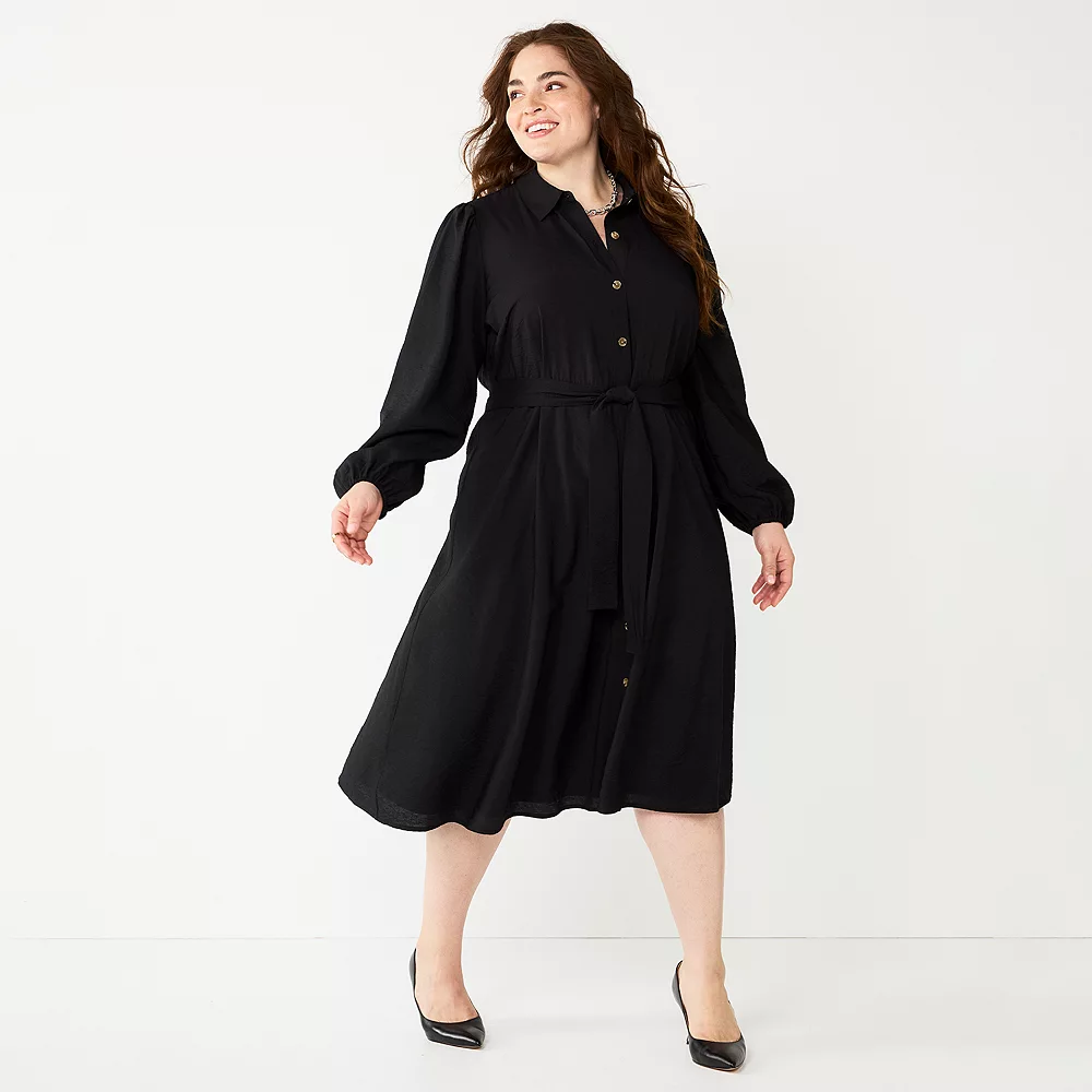 Plus Size Nine West Midi Shirt Dress 5 Plus Size Nine West Midi Shirt Dress - Image 3