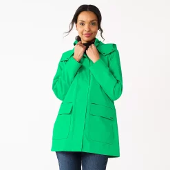 Women's Nine West Mac Hooded Raincoat 8 Women's Nine West Mac Hooded Raincoat -Nine West shop 5853415 Tangy Green