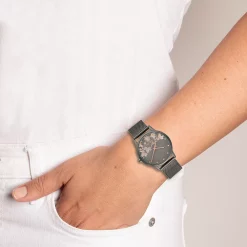 Nine West Women's Gray Stainless Steel Mesh Bracelet Watch with Flower Dial 13 Nine West Women's Gray Stainless Steel Mesh Bracelet Watch with Flower Dial -Nine West shop 5857463 ALT9