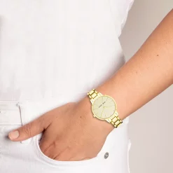 Nine West Women's Gold-Tone Bracelet Watch with Crystal Accents -Nine West shop 5857476 ALT9