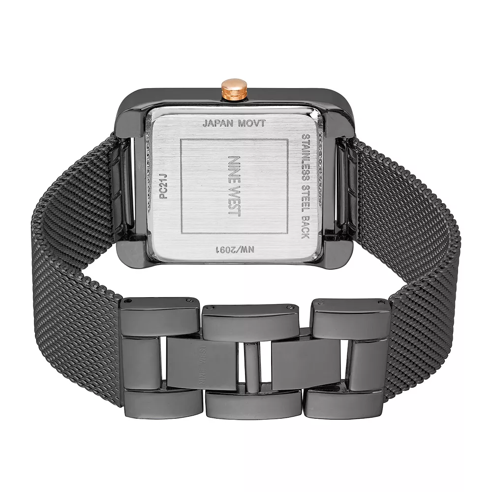 Nine West Women's Two Tone Rectangle Dial Dress Watch 5 Nine West Women's Two Tone Rectangle Dial Dress Watch - Image 3