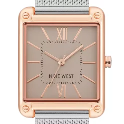 Nine West Women's Two Tone Rectangle Dial Dress Watch 12 Nine West Women's Two Tone Rectangle Dial Dress Watch -Nine West shop 5857479 ALT2