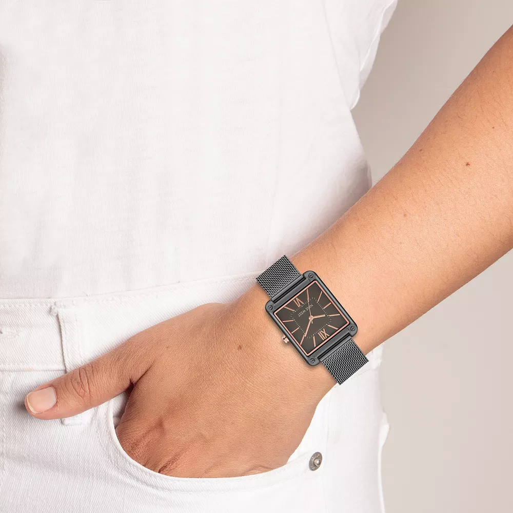 Nine West Women's Two Tone Rectangle Dial Dress Watch 9 Nine West Women's Two Tone Rectangle Dial Dress Watch - Image 7