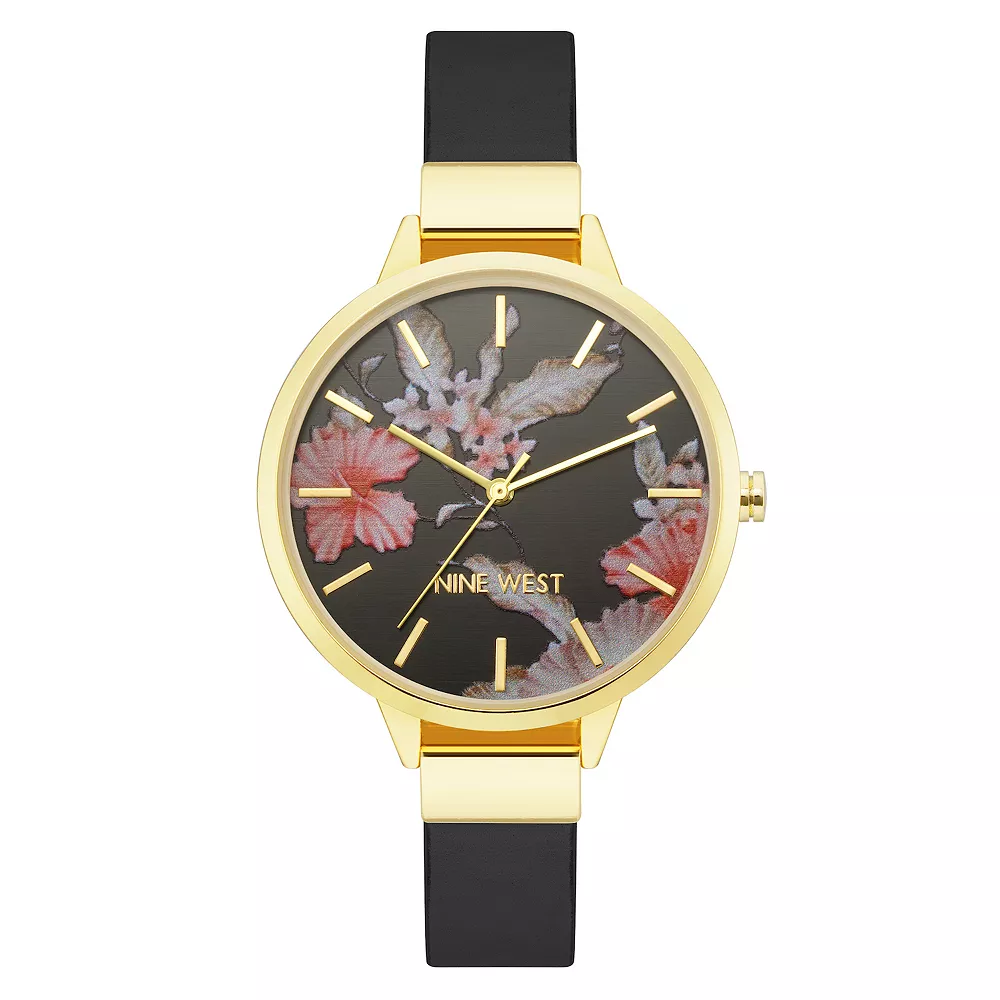 Nine West Women's Flower Dial Strap Watch 4 Nine West Women's Flower Dial Strap Watch - Image 2