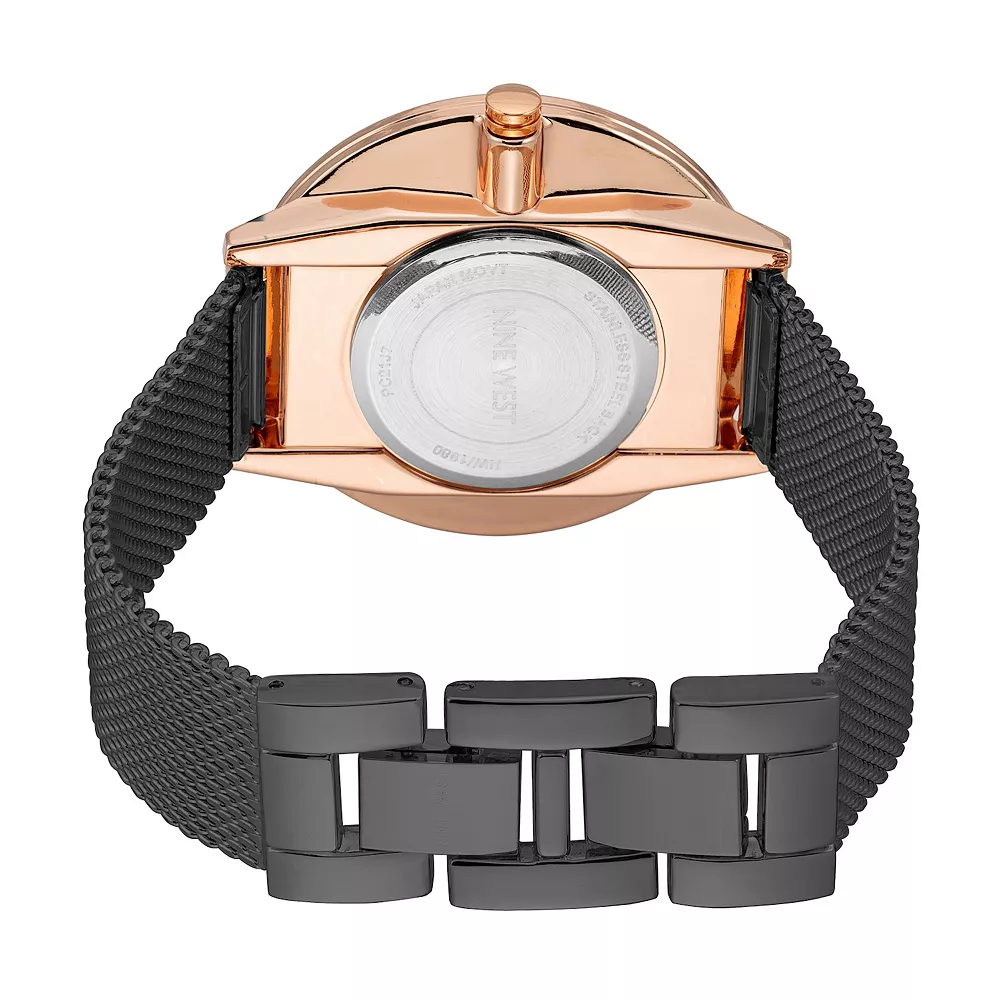 Nine West Women's Two Tone Mesh Watch 6 Nine West Women's Two Tone Mesh Watch - Image 4